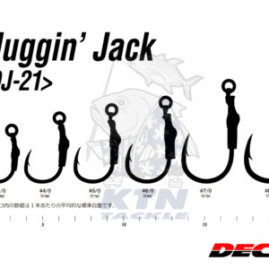 DECOY DJ-21 Pluggin' Banana เบ็ดแอสซิสแคสติ้ง แทนเบ็ดสามทาง ใส่ Diving Pencil าตกทูน่า GT Made in Japan