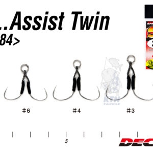 DECOY DJ-84 SLAssist Twin ตัวเบ็ด Assist Hook คู่สายสั้น งาน Super Light Jigging เบ็ดแข็งแรง Made in Japan