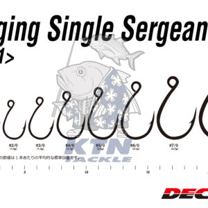 ตัวเบ็ดจิ๊กกิ้ง DECOY JS-1 Jigging Single Sergeant N ลวดหนาพิเศษ รับแรงดึง 150kg+ ตกปลาทะเล ทูน่า Japan แท้