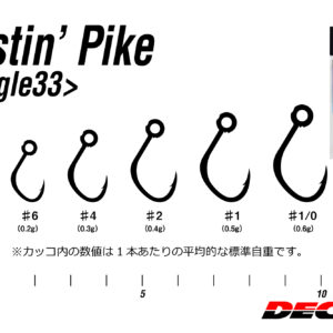 DECOY Castin' Pike เบ็ดเดี่ยวแคสติ้ง ห่วงแนวตั้ง แต่งเหยื่อปลั๊ก มินโนว์ จิ๊ก ตกปลาทะเล อินทรี Made in Japan