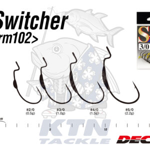 DECOY Worm 102 S-Switcher เบ็ดหนอนถ่วงตะกั่วก้าน จุดศูนย์ถ่วงต่ำ รักษาระดับน้ำ เหยื่อไม่ลอย Japan แท้