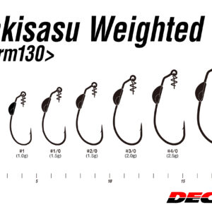 DECOY Worm 130 Makisasu Weighted เบ็ดหนอนล็อกสกรู ตะกั่วเลื่อนปรับบาลานซ์ได้ ตกปลาช่อน กะพง Japan แท้
