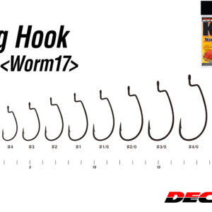 ตัวเบ็ดหนอน DECOY Worm 17 KG Hook รุ่นขายดีอันดับ 1 ก้านเรียวแข็ง วัดติดไว Texas Rig ตกปลาช่อน กะพง Japan แท้